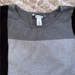 White House Black Market Gray and Black Sweater